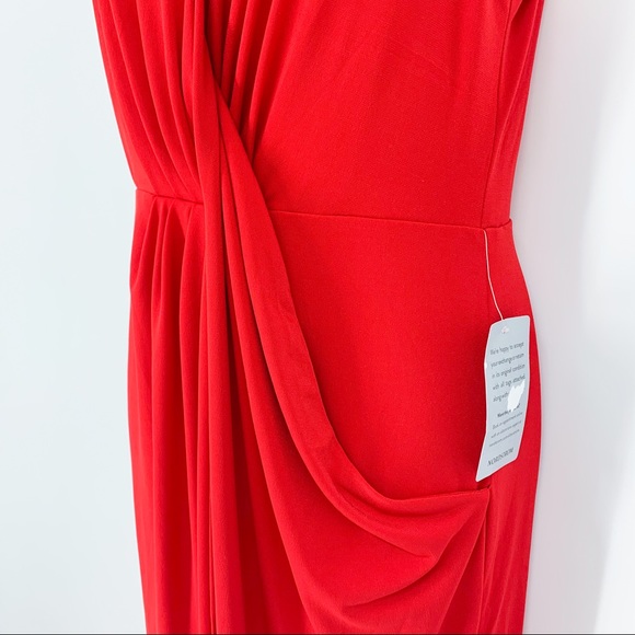 ASTR THE LABEL Formal Red Dress / Gown; Twist Front V-neck Size S - Picture 6 of 15